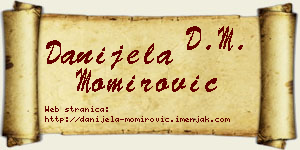 Danijela Momirović vizit kartica